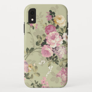 Vintage Floral Roses and Lilacs iPhone XR Case