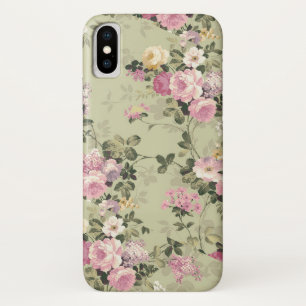 Vintage Floral Roses iPhone X Case