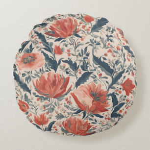 Vintage Floral Round Cushion