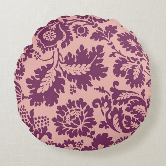 Vintage Floral Round Cushion (Front)