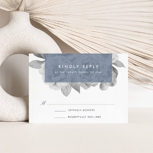 Vintage Floral RSVP Card   Slate