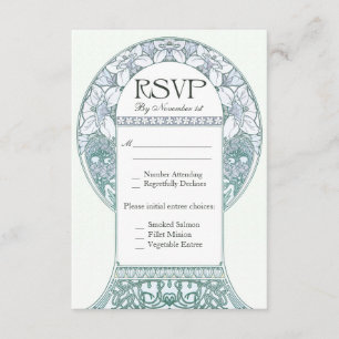 Vintage Floral RSVP Wedding Cards V (v.3)
