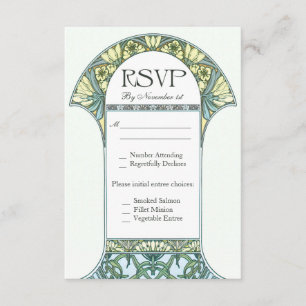 Vintage Floral RSVP Wedding Cards VII