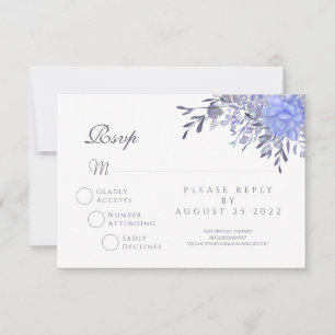 Vintage Floral RSVP Wedding Response Card