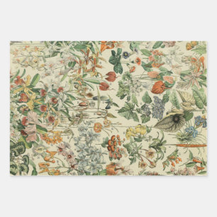 Vintage Floral Rustic Elegant Botanical Wrapping Paper Sheet