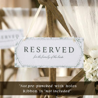 Vintage Floral Sage Reserved Hanging Chair Sign