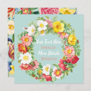 Vintage Floral Save The Date