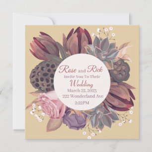 Vintage Floral Save The Date