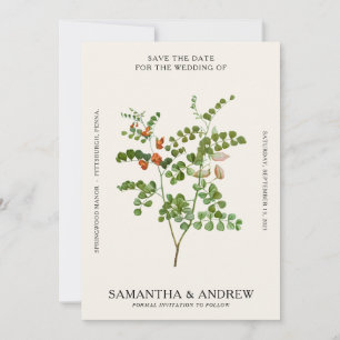 Vintage Floral Save The Date Invitation