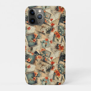 Vintage Floral Scrapbook Pattern iPhone 11 Pro Case