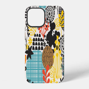 Vintage Floral: Seamless Grass Background iPhone 12 Case