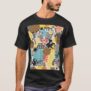 Vintage Floral: Seamless Grass Background T-Shirt