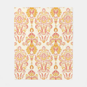 Vintage floral seamless patten. Classic Baroque wa Fleece Blanket