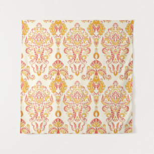 Vintage floral seamless patten. Classic Baroque wa Tapestry