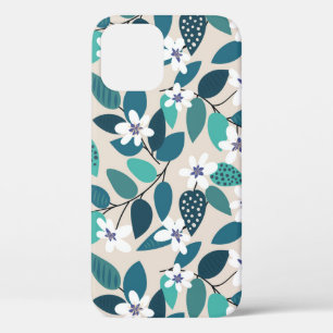 Vintage floral seamless pattern. Beautiful white f iPhone 12 Case