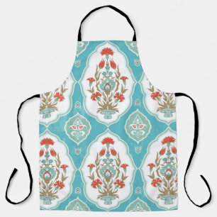 Vintage floral seamless pattern in oriental style apron