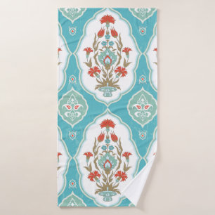 Vintage floral seamless pattern in oriental style bath towel