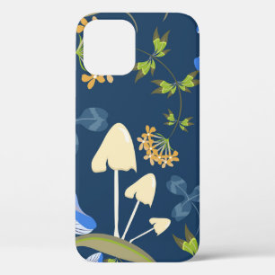 Vintage floral seamless pattern with flowers, lea iPhone 12 case