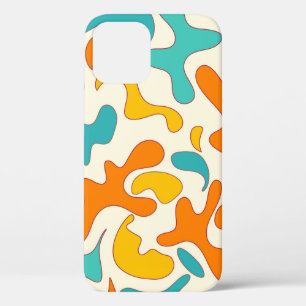 Vintage floral seamless pattern with retro swirl s iPhone 12 case