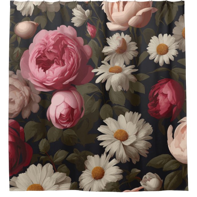 Vintage Floral: Shower Curtain (Front)