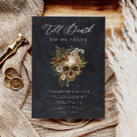 Vintage Floral Skull & Butterfly Gothic Wedding