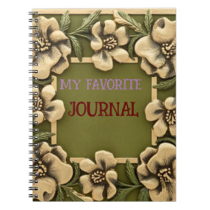 Vintage Floral Spiral Photo Notebook