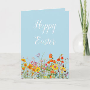 Vintage Floral Spring Easter Card