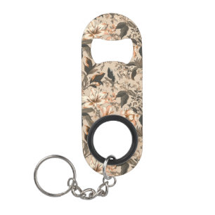 Vintage Floral Stainless Steel Bottle Opener