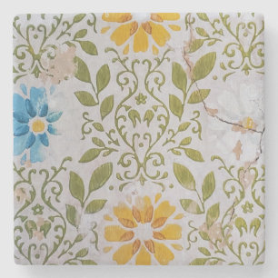 Vintage Floral Stone Coaster