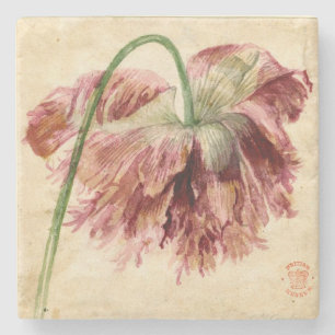 Vintage Floral Stone Coaster