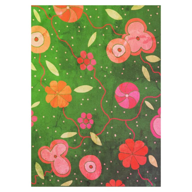 Vintage Floral Tablecloth (Front)