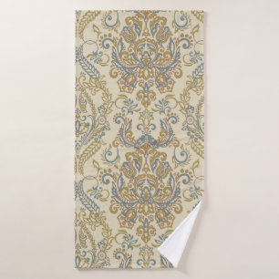 Vintage Floral textured design. Damask Seamless vi Bath Towel