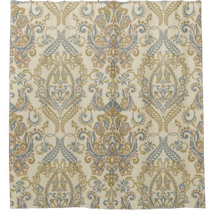 Vintage Floral textured design. Damask Seamless vi Shower Curtain
