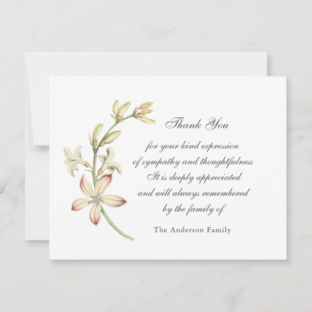 Vintage floral thank you card (Front)