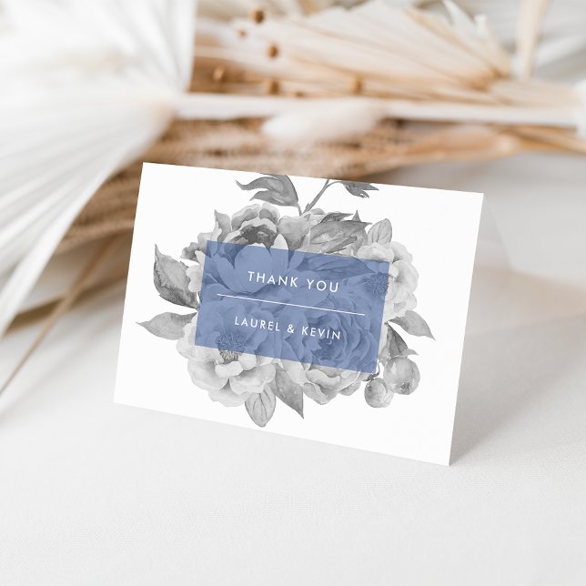 Vintage Floral Thank You Card | Navy (Creator Uploaded)