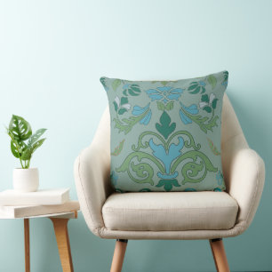 vintage floral throw pillow. cushion