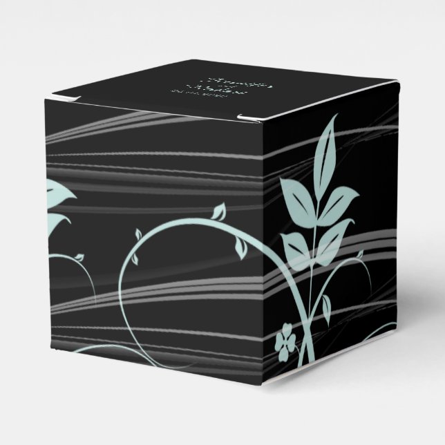 Vintage Floral Trim Wedding Favour Box (Front Side)