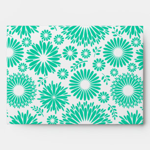 Vintage floral turquoise Envelope