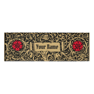 Vintage Floral Vine Personalised Name Tag