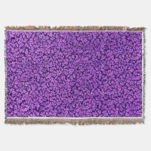 Vintage Floral Violet Amethyst Purple Afghan Throw Blanket