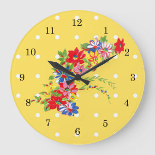 Vintage Floral Wall Clock