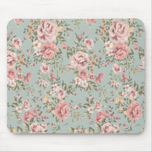 Vintage Floral Wallpaper  Mouse Pad