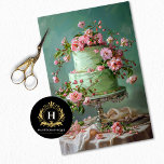 Vintage Floral Wedding Cake Food Bakery Decoupage Tissue Paper<br><div class="desc">Creative & Unique Decoupage Tissue Paper using an array of textures,  patterns,  and vintage illustrations in vibrant,  muted,  colour palettes. Perfect for decoupage,  scrap booking,  and other paper craft.</div>