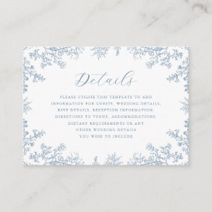 Vintage Floral Wedding Enclosure Card