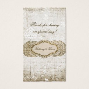 Vintage Floral Wedding Favour Gift Tags