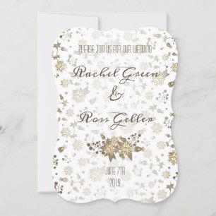 Vintage floral wedding invitation