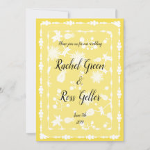 Vintage floral wedding invitation
