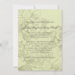 Vintage Floral Wedding Invitations