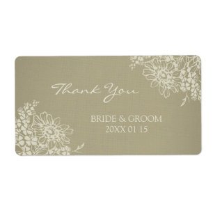 Vintage Floral Wedding Labels