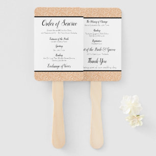 Vintage Floral Wedding Order Of Service Fan